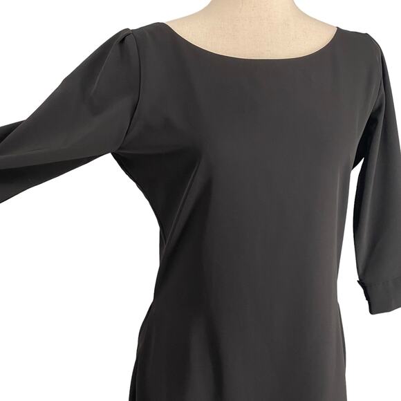 Elm Design Icelandic Artsy Lagenlook Draped Little Black Dress 1 Chic Minimalist - Picture 5 of 10